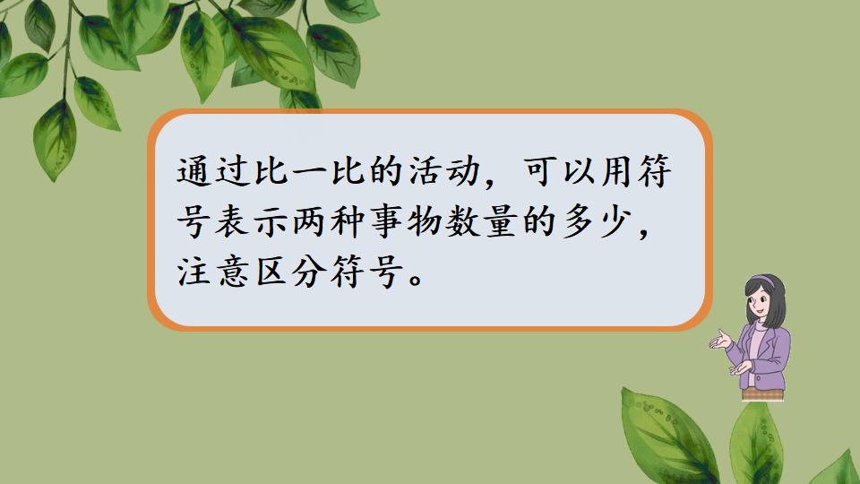 一年级上册数学资料比大小PPT课件（2024年秋人教版）共28页