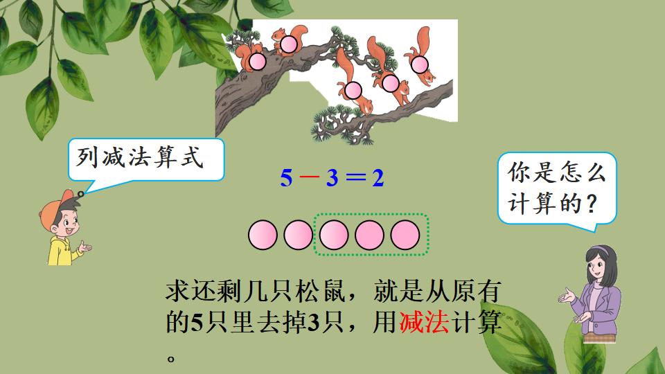 一年级上册数学资料《5以内数的减法》PPT课件（2024年秋人教版）共23页