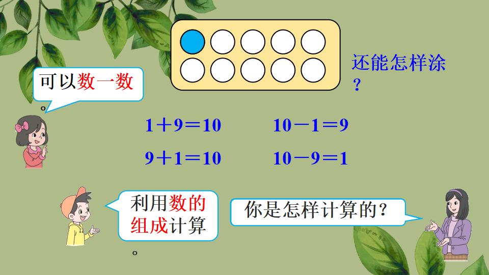 一年级上册数学资料《10的加、减法》PPT课件（2024年秋人教版）共32页