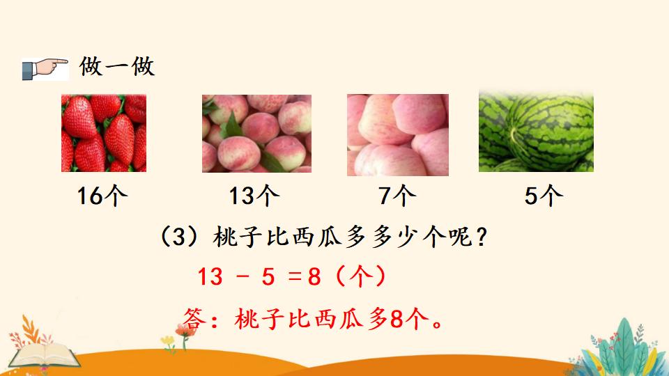 一年级下册数学资料《解决问题（2）》PPT课件（2024年）共17页