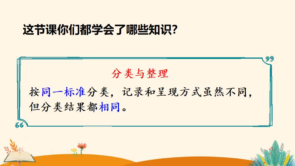 一年级下册数学资料《分类与整理（1）》PPT课件（2024年）共22页