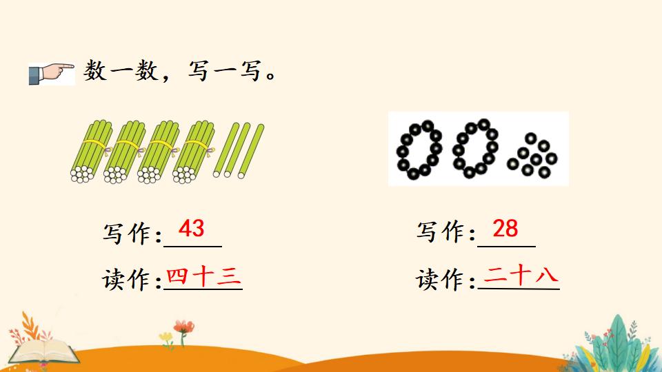 一年级下册数学资料《100以内数的读、写》PPT课件（2024年）共20页