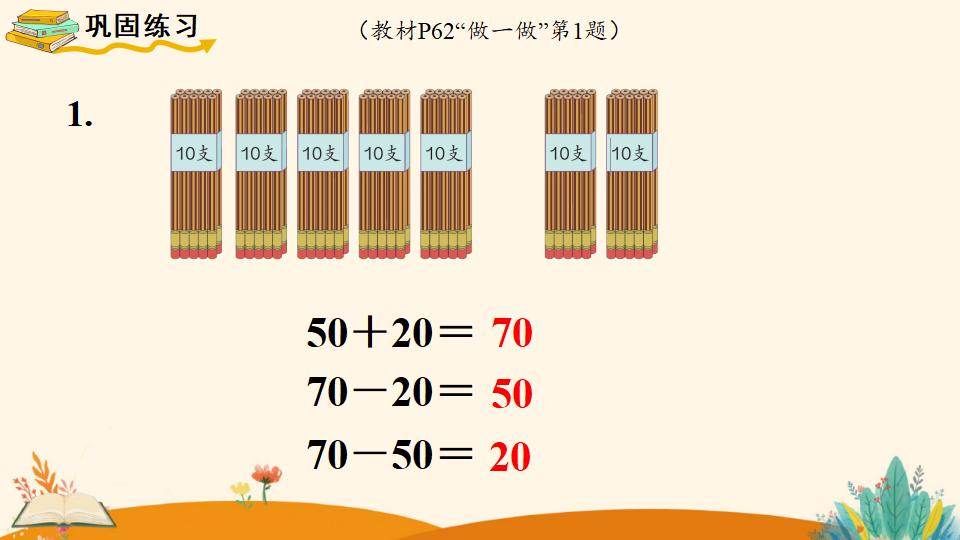 一年级下册数学资料《 第1课时   整十数加、减整十数》PPT课件（2024年人教版）共18页