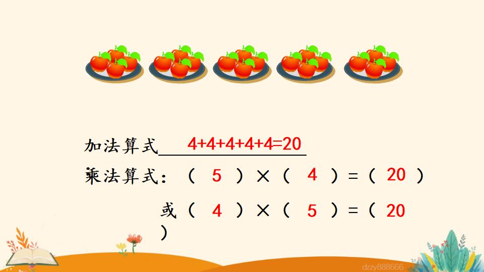 二年级上册数学资料《认识乘法》PPT课件（2024年）共25页