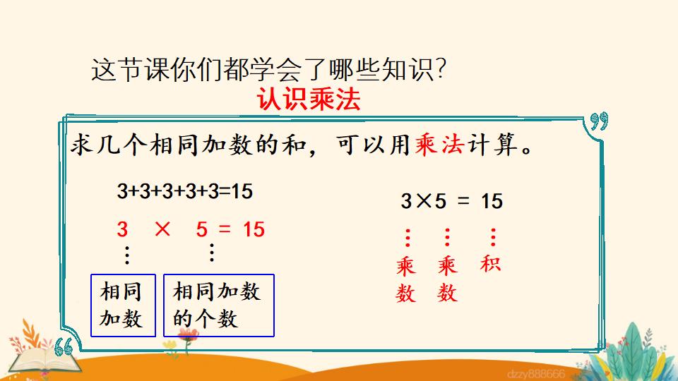 二年级上册数学资料《认识乘法》PPT课件（2024年）共25页