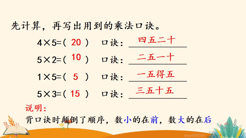 二年级上册数学资料《5的乘法口诀》PPT课件（2024年）共21页