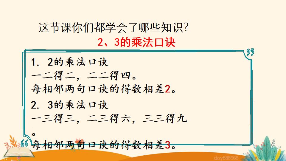 二年级上册数学资料《3的乘法口诀》PPT课件（2024年）共20页