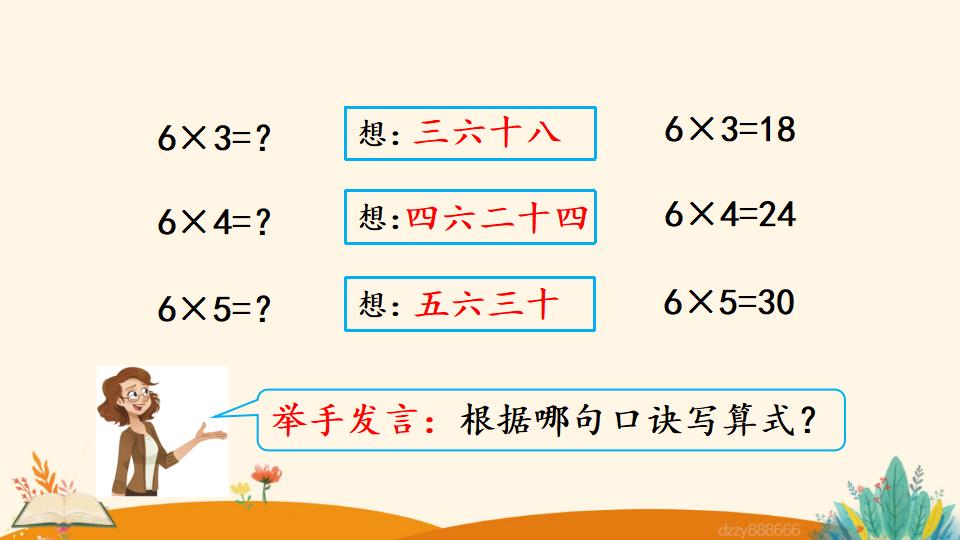 二年级上册数学资料《6的乘法口诀》PPT课件（2024年）共16页