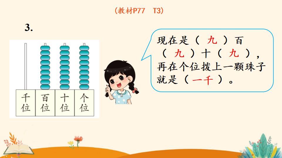 二年级下册数学资料《1000以内数的认识》PPT课件（2024年）共15页