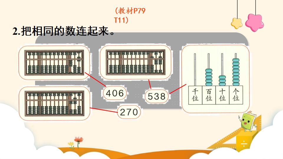 二年级下册数学资料《用算盘表示数》PPT课件（2024年）共13页