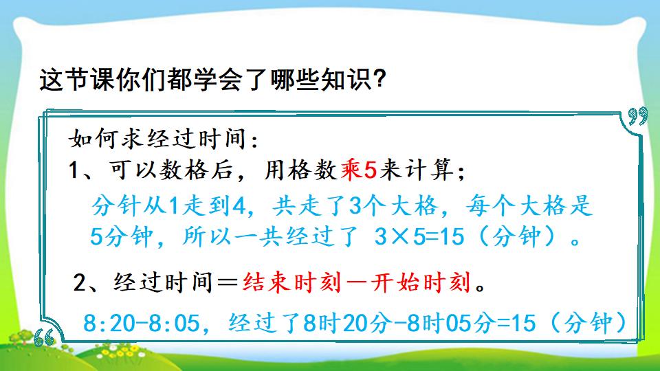 三年级上册数学资料《计算经过时间》PPT课件（2024年）共18页