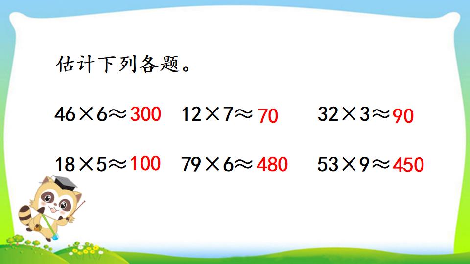 三年级上册数学资料《用估算法解决问题》PPT课件（2024年）共14页