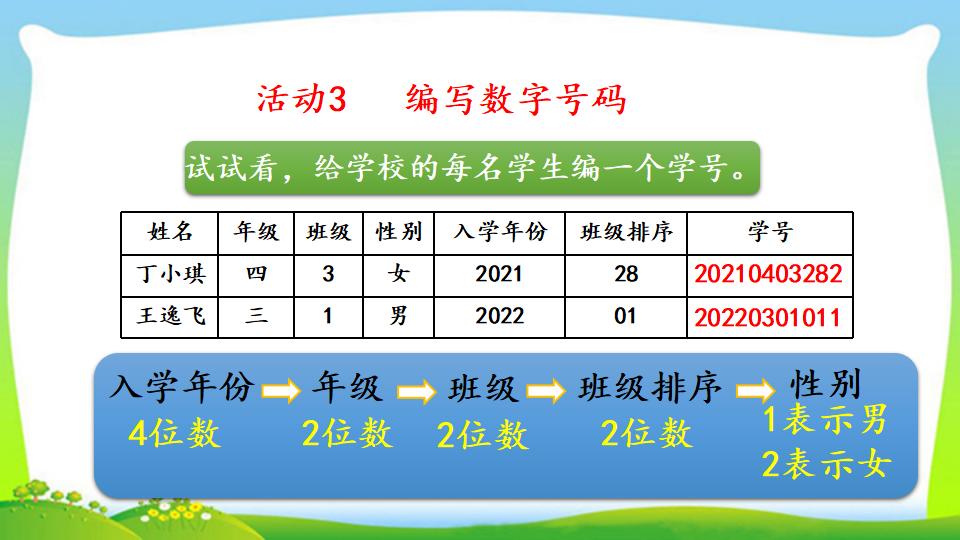 三年级上册数学资料《数字编码》PPT课件（2024年）共11页