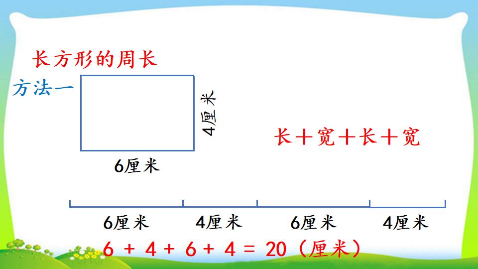 三年级上册数学资料《长方形、正方形的周长》PPT课件（2024年）共17页