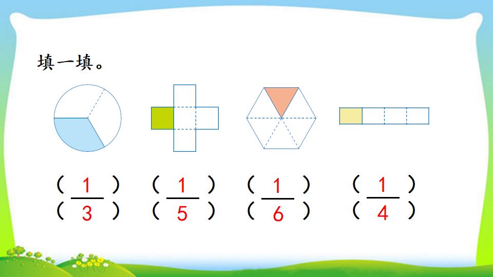 三年级上册数学资料《认识几分之一》PPT课件（2024年）共15页