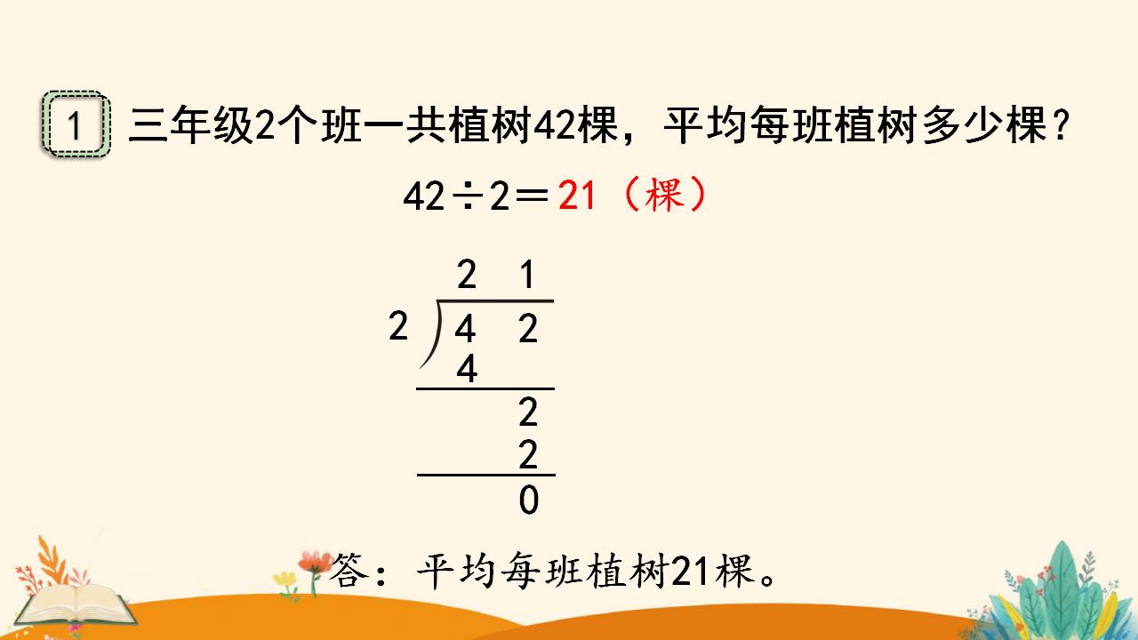 三年级下册数学资料《 两位数除以一位数  （商是两位数）》PPT课件（2024年）共19页