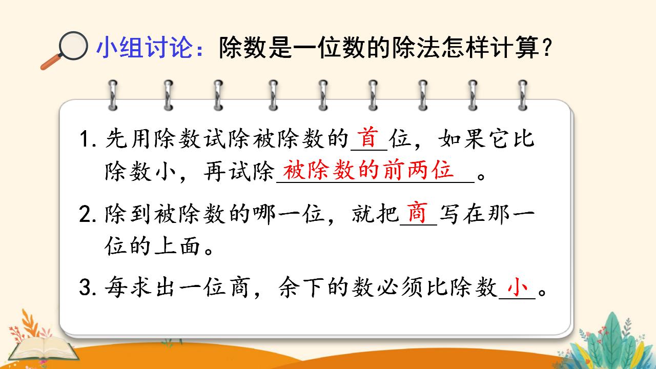 三年级下册数学资料《三位数除以一位数 （商是两位数）》PPT课件（2024年人教版）共15页