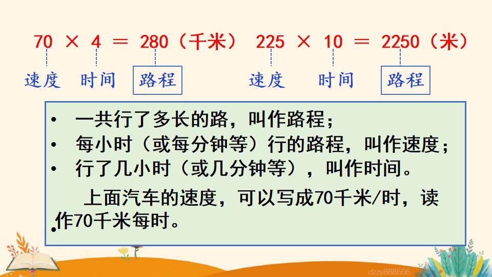 四年级上册数学资料《速度、时间和路程》PPT课件（2024年）共14页