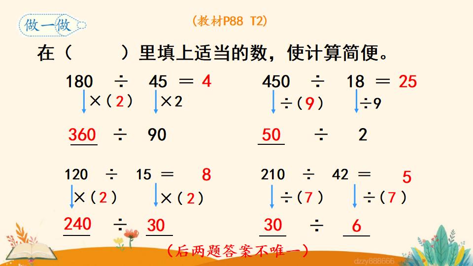 四年级上册数学资料《商的变化规律的应用》PPT课件（2024年）共20页